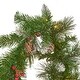 preview thumbnail 3 of 3, 9-foot Mixed Spruce Pre-Lit Warm White LED Artificial Christmas Garland by Christopher Knight Home - Green+White