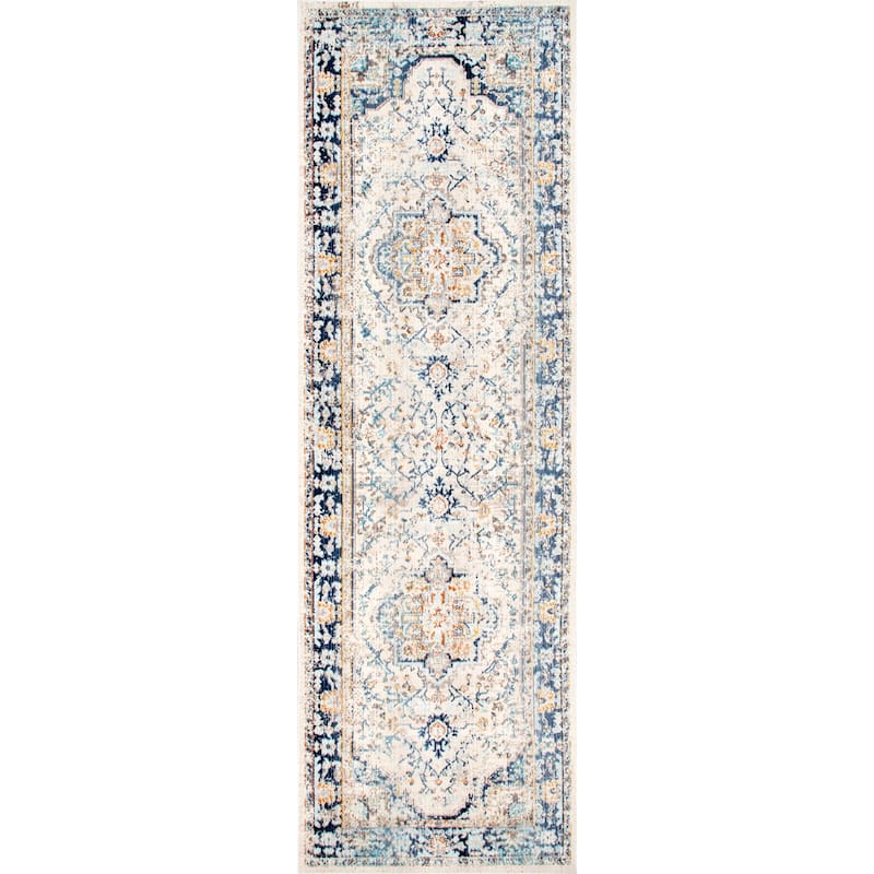 Nuloom Ainsley Distressed Medallion Area Rug