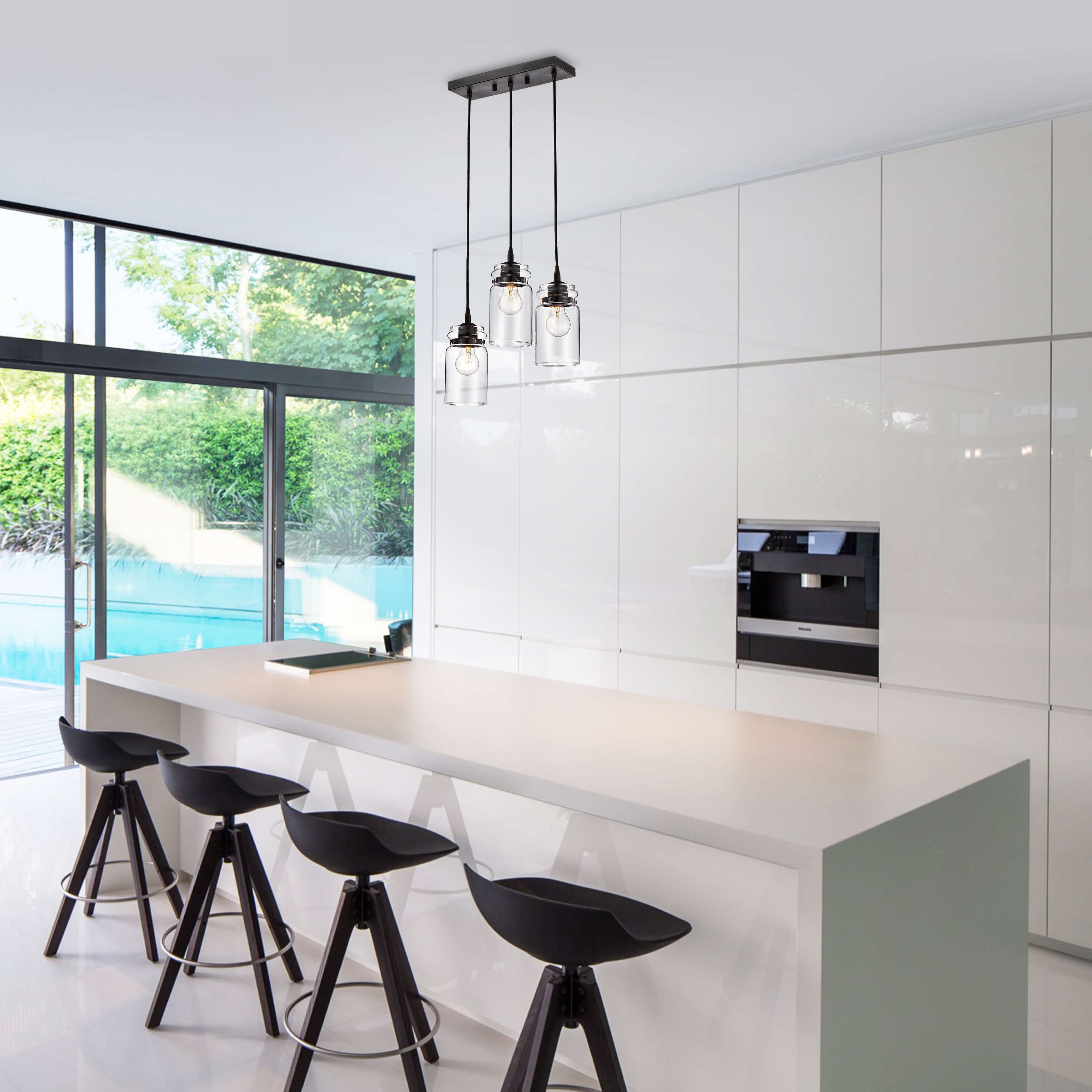 Anastasia led 3 light pendant outlet