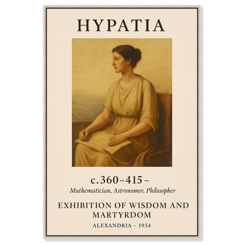 Early Female Scientist Canvas by Art Remedy - Silver - 36" x 54"