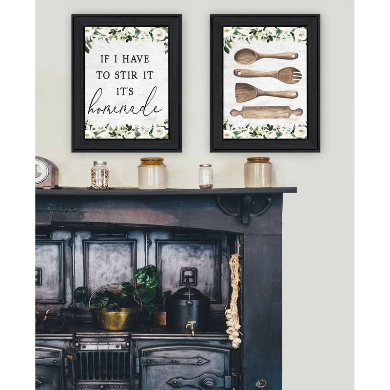Trendy Decor 4U "Homemade Kitchen" Printed Framed Wall Art by Lettered & Lined