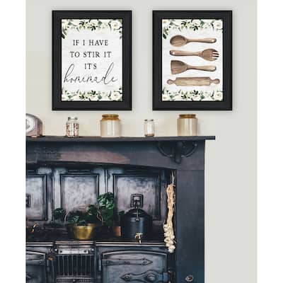 Trendy Decor 4U "Homemade Kitchen" Printed Framed Wall Art by Lettered & Lined