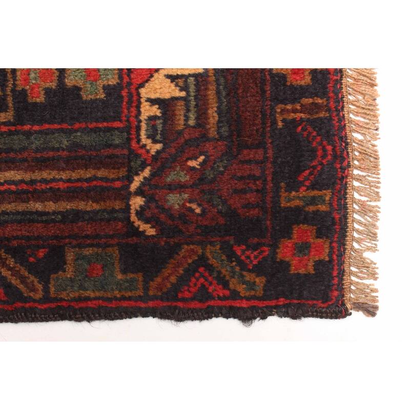 ECARPETGALLERY Hand-knotted Teimani Dark Navy Wool Rug - 2'11 x 4'9