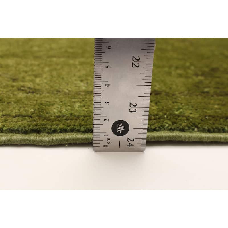 ECARPETGALLERY Hand-knotted Vibrance Green Wool Rug - 3'11 x 5'11