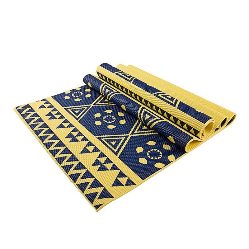 Printed PVC Yoga Mat - 24" x 75" x 5mm - Yellow