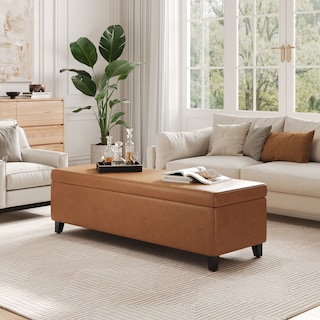 York Bonded Leather Storage Ottoman Bench by Christopher Knight Home