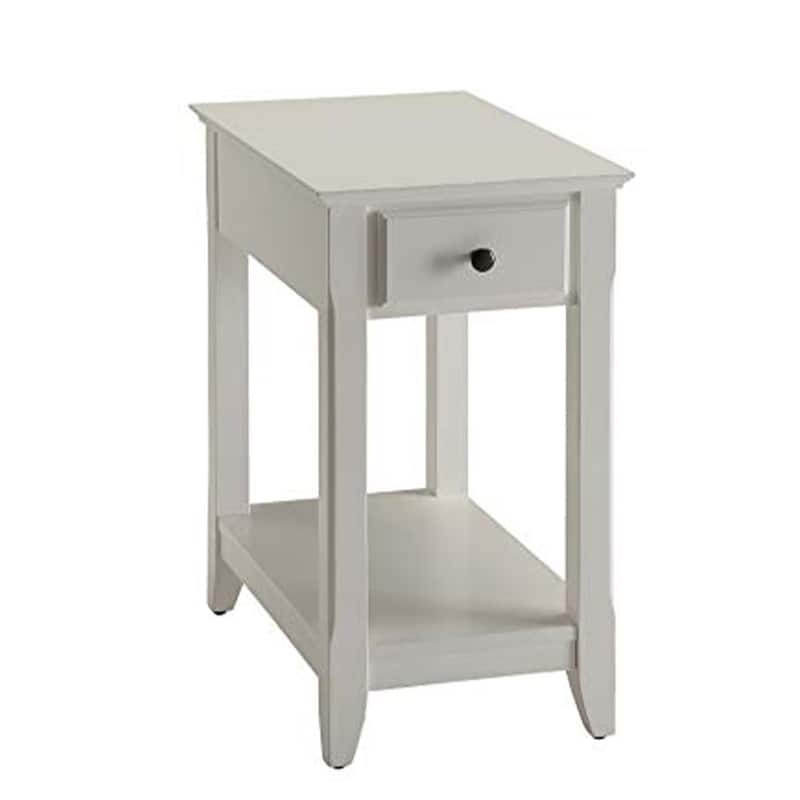 Affiable Side Table, White - 23 H x 22 W x 13 L Inches - White