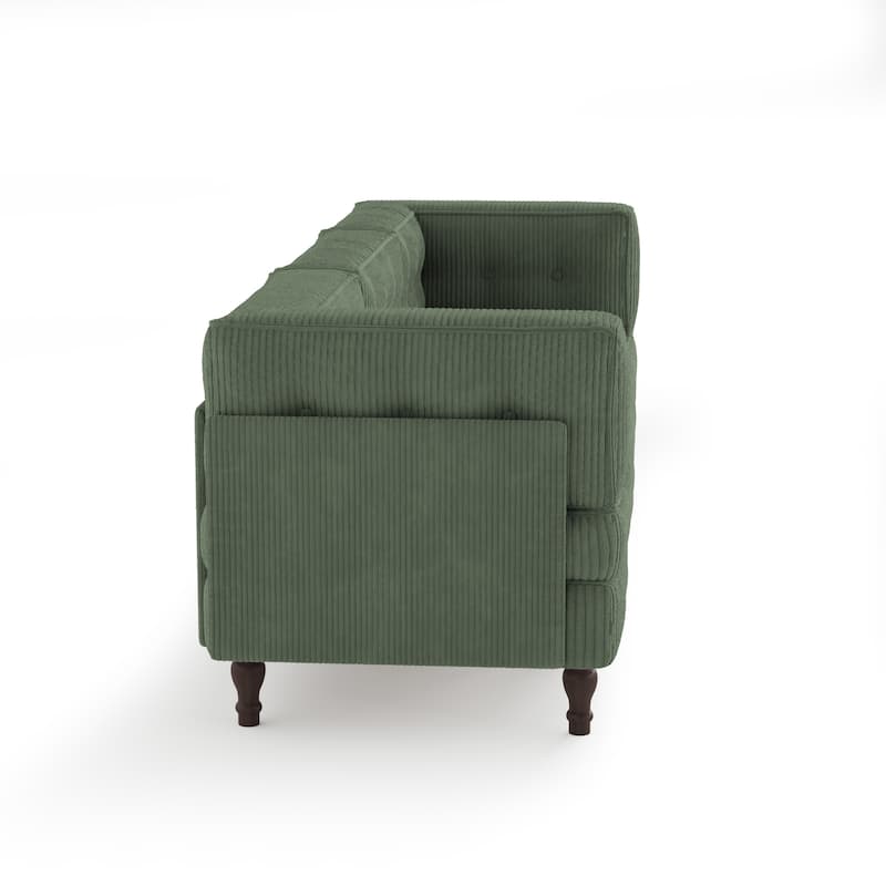 Oversized Modular Sectional Corduroy Fabric Tufted Sofa