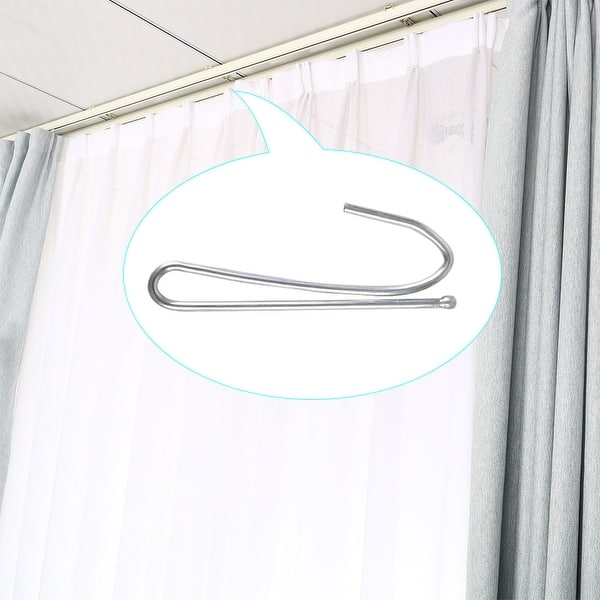 Metal Shower Curtain Drapery Hooks 2.56 x 0.87inch Clip for Bathroom 100pcs  - Bed Bath & Beyond - 28960753