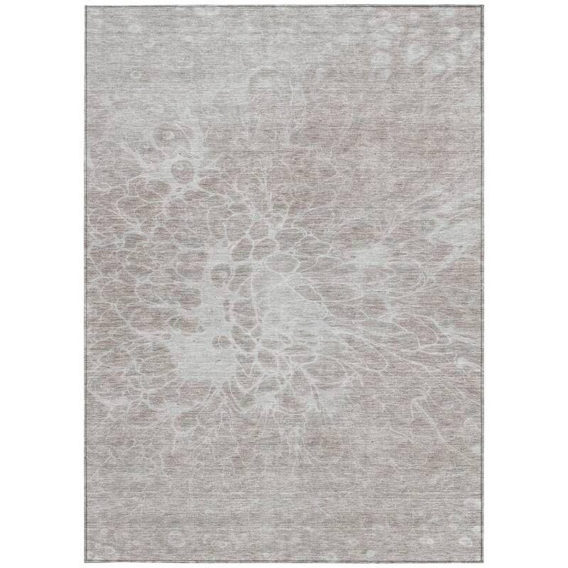 HomeRoots Abstract Transitional Rectangle Outdoor Rug