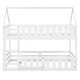 preview thumbnail 11 of 34, Secure Wooden Twin over Twin House Bunk Bed with Safety Fence and Charming Door Design for Kids' Bedrooms