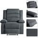 preview thumbnail 4 of 101, Overstuffed Cotton Corduroy Manual Pushback Recliner with Wide Armrest