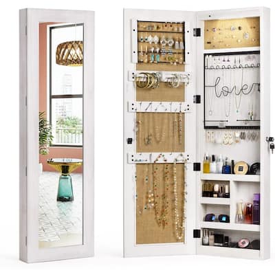 Jewelry Armoire Cabinet - 3.74"D x 14.37"W x 47.24"H
