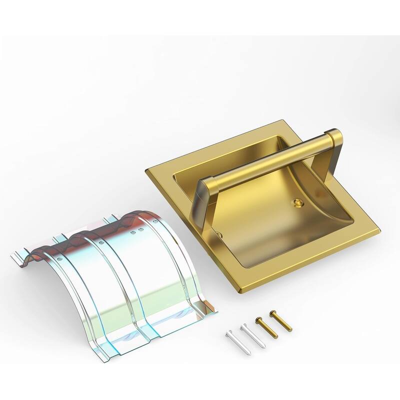 Embedded toilet paper holder, modern hotel style rotating wall mounted toilet paper holder