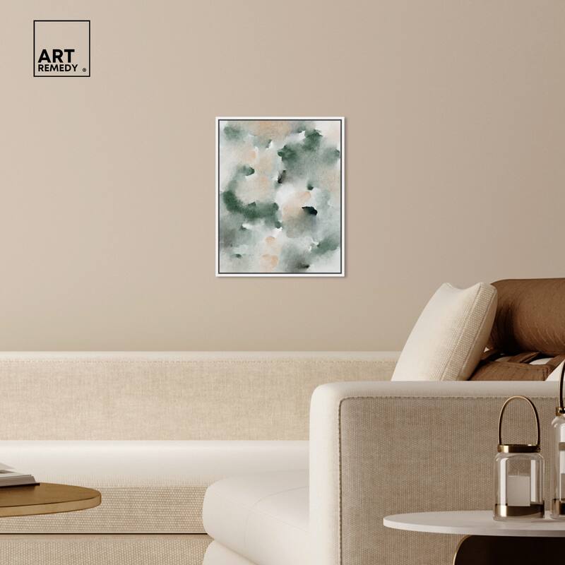 Art Remedy Smoky And Blush Shadows Framed Watercolor Boho Abstracts