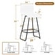 preview thumbnail 10 of 14, Bar Stools Set of 4 Counter Height Bar Stools Modern Swivel Bar Stools Bar Chairs with Back Plastic
