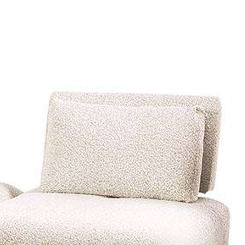 Stavan Modular Curved 2 Seat Sofa, Ottoman Beige Adjustable Seat Depth