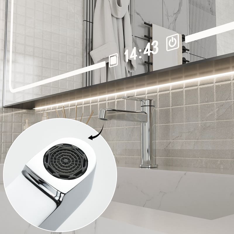 7"H Solid Brass Single Handle Single Hole Bathroom Sink Faucet