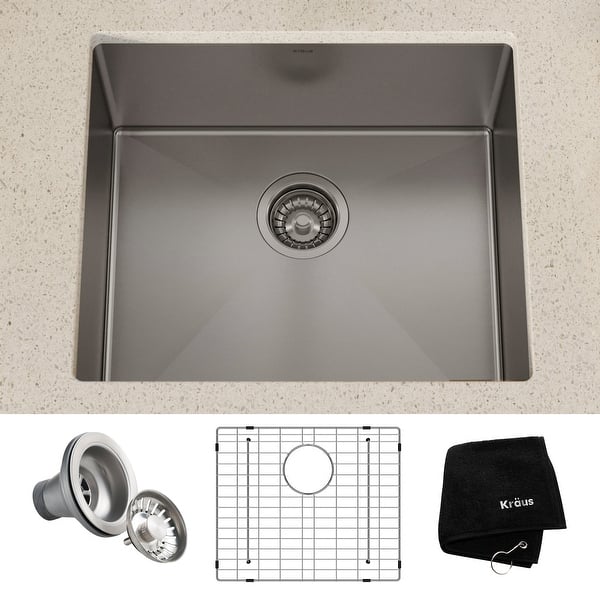 KRAUS Standart PRO Stainless Steel 21 inch Undermount Kitchen ...