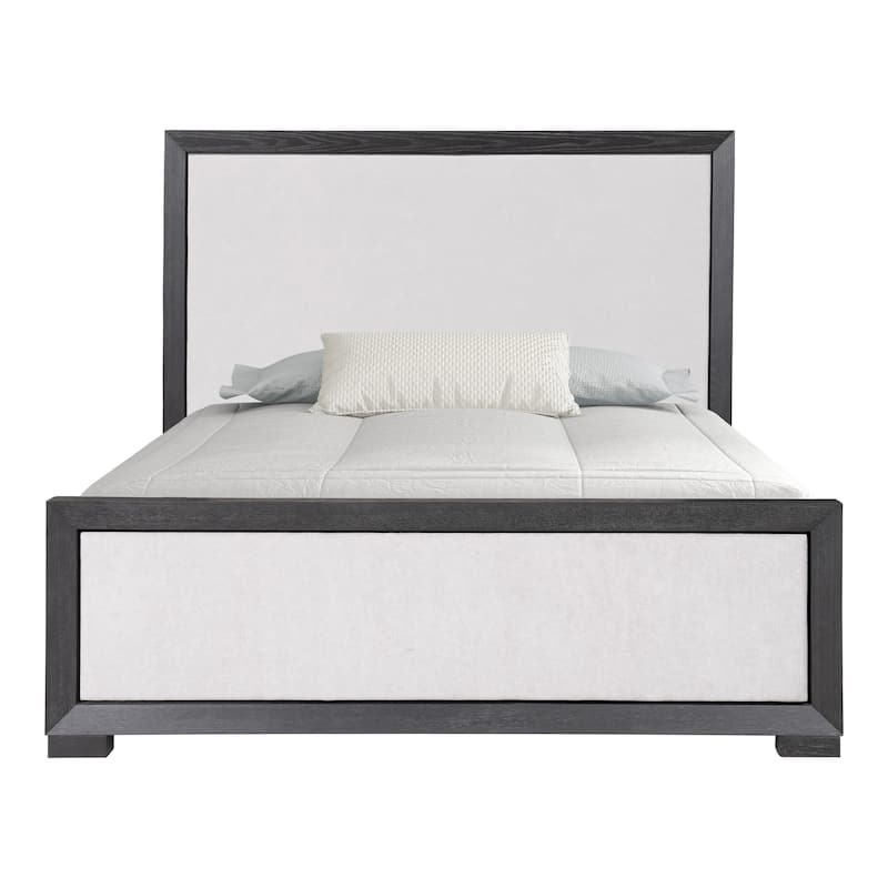 Furniture of America Durem II Modern Classic 3-Piece Solid Wood Panel Bedroom Set with 2-Drawer Oversized Nightstand