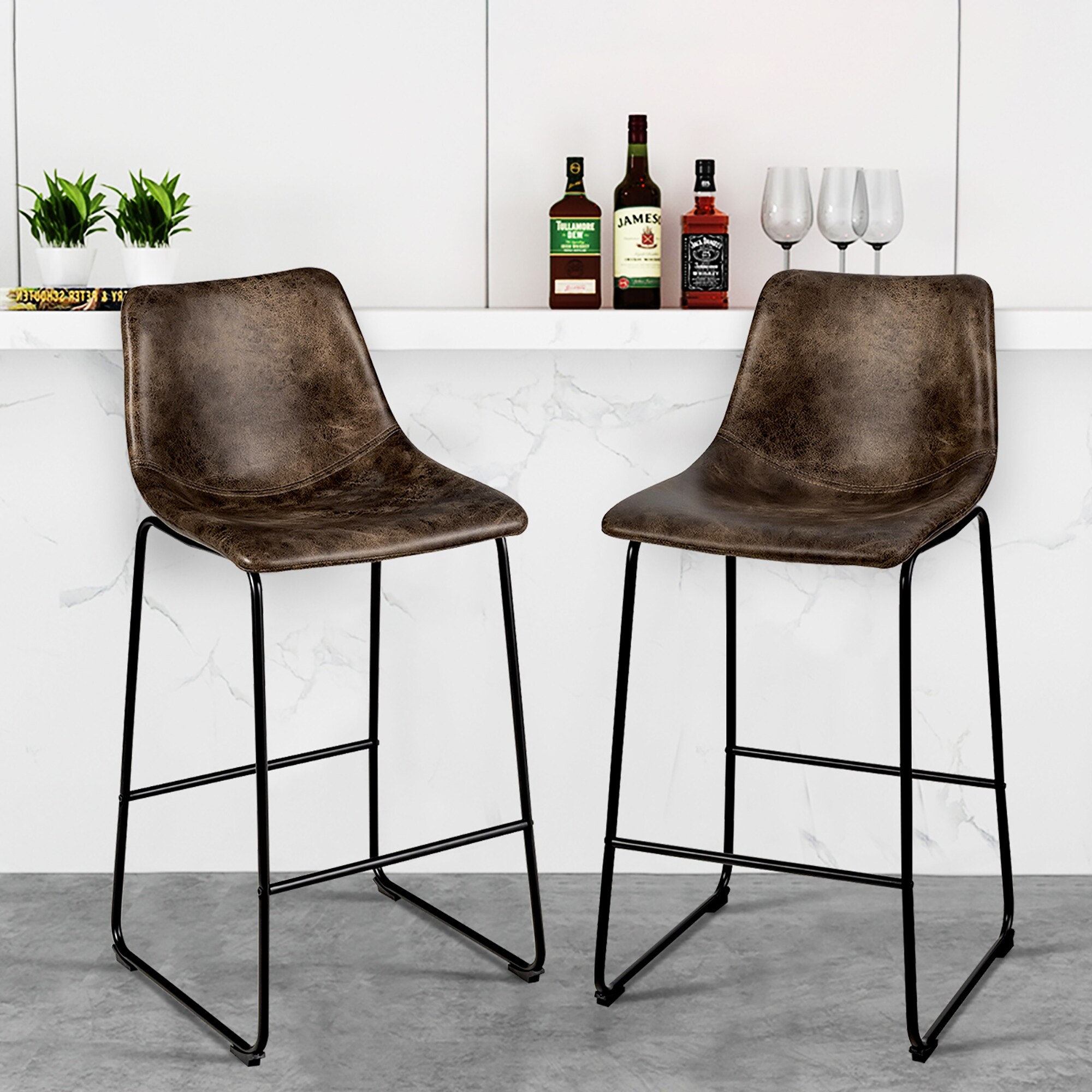 Metal bar stools 30 inch set of 2025 2
