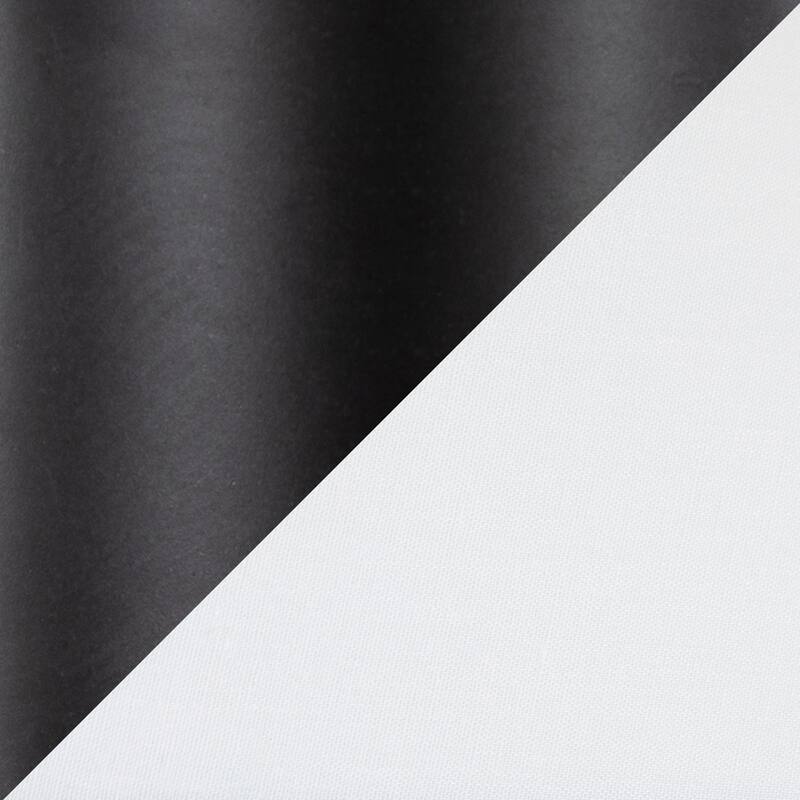 Lumisource Shadow Floor Lamp in Black Steel with White Linen Shade - 20.5"Lx20.5"Wx67"H