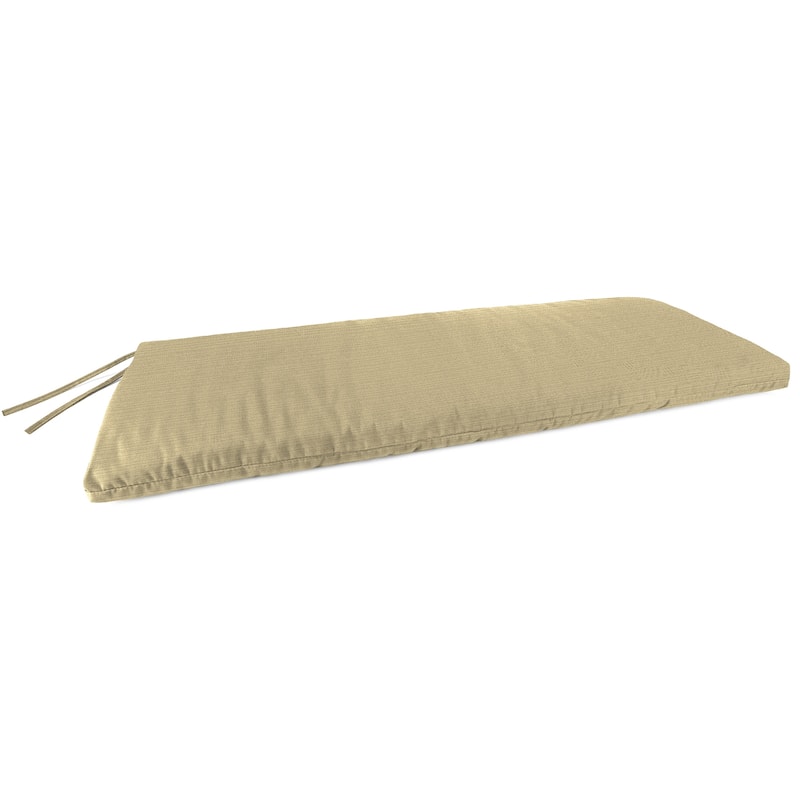 Sunbrella 48" x 18" Outdoor Bench Cushion with Ties - 18'' L x 48'' W x 3.5'' H - Dupione Sand