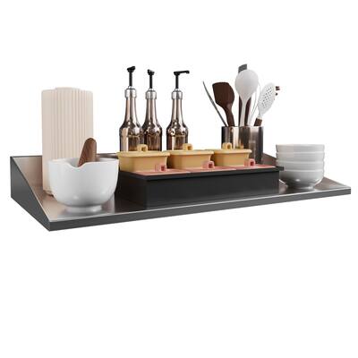 Moasis Wall-Mounted Stainless Steel Kitchen Storage Rack -24 x 18 Inches
