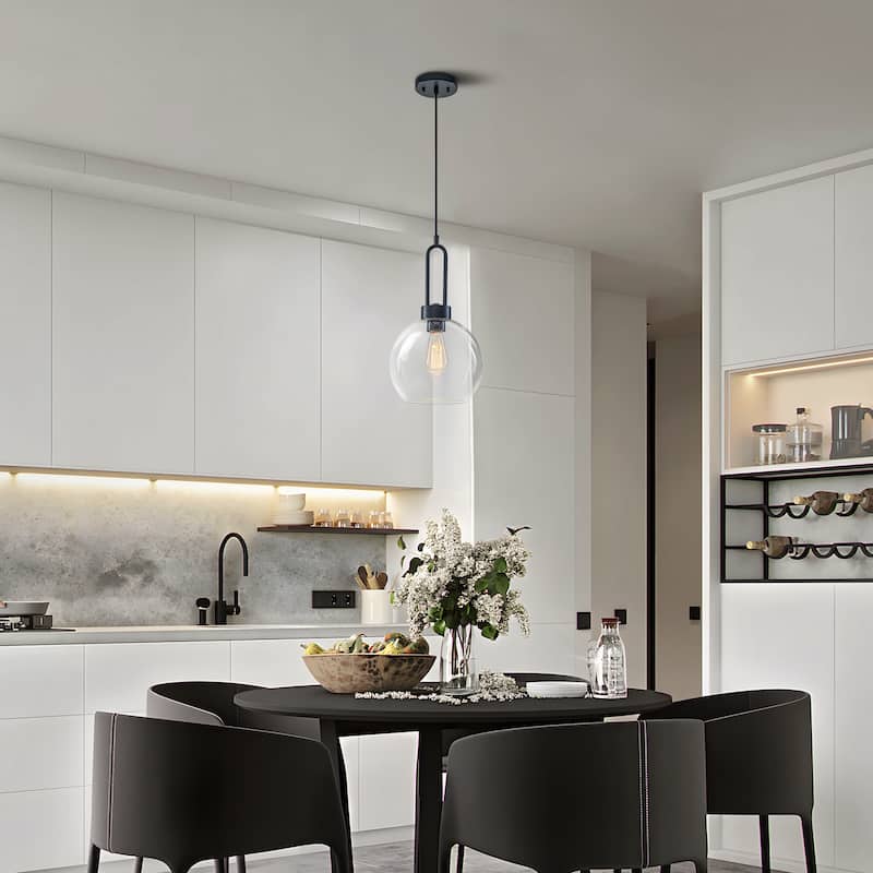 Starsky 1-Light Single Globe Clear Glass Pendant