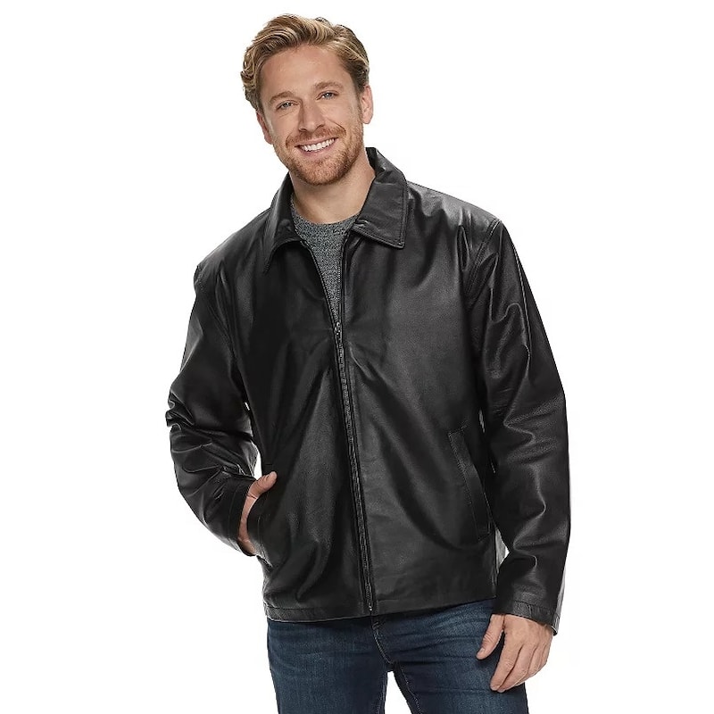 Victory Outfitters Men's Genuine Leather Open Bottom Jacket