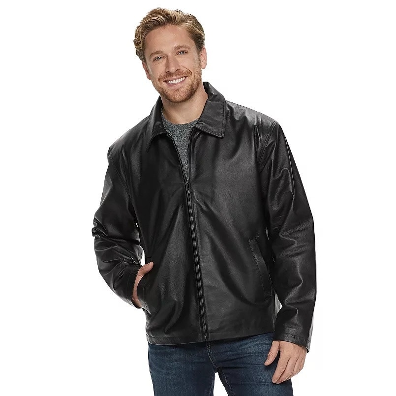 Victory Outfitters Men's Genuine Leather Open Bottom Jacket