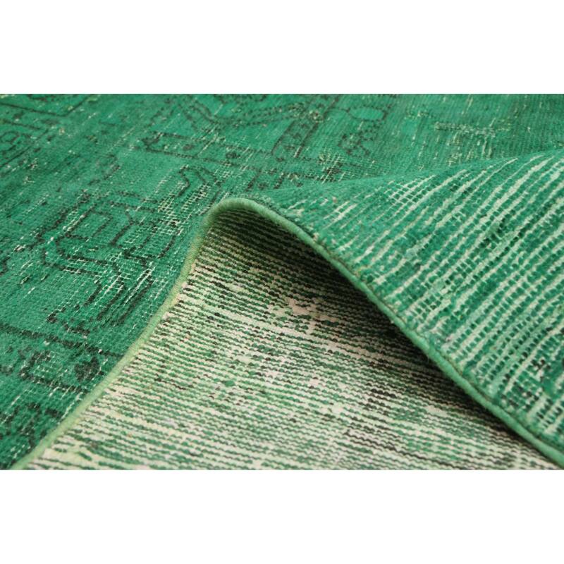 ECARPETGALLERY Hand-knotted Color Transition Green Wool Rug - 4'11 x 5'7