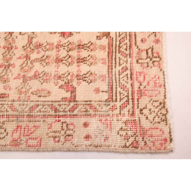 ECARPETGALLERY Hand-knotted Antalya Vintage Light Red Wool Rug - 9'10 x 13'1