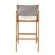 preview thumbnail 15 of 13, Christopher Knight Home - Malibu Outdoor Bar Stool Set Acacia Wood with Rope Back and Water-Resistant Cushions