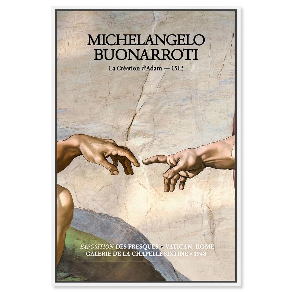 Touching Fingers Canvas by Art Remedy