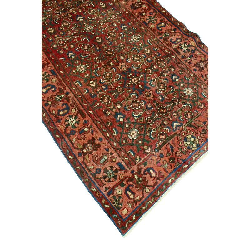 Fine Vintage Distressed Bakir Rust/Brown Runner - 3'6" x 8'5"