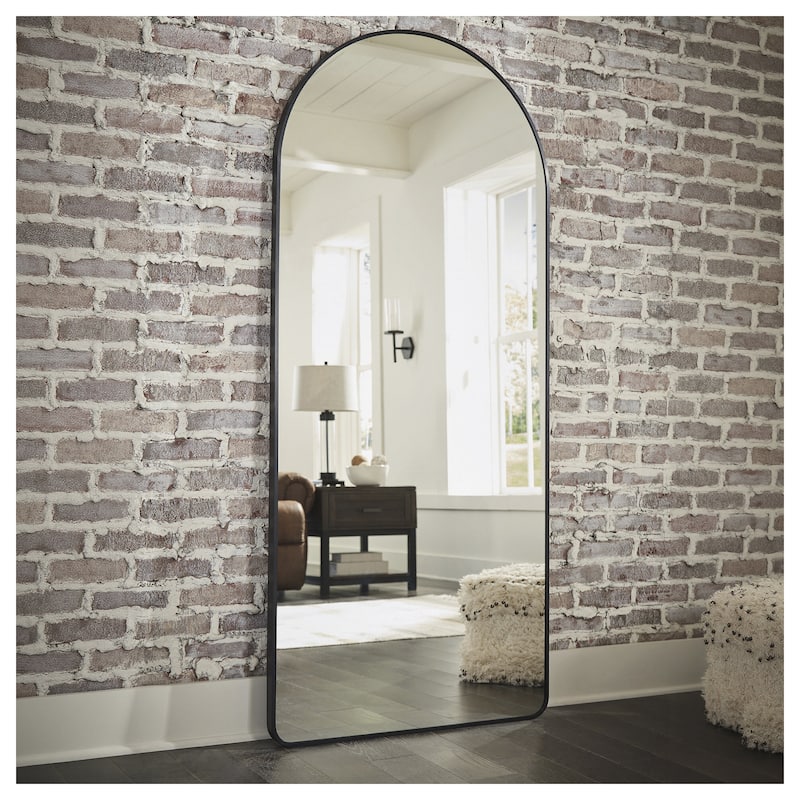 Signature Design by Ashley Sethall Black Floor Mirror - 30"W x 2"D x 68"H - Black - 30"W x 2"D x 68"H