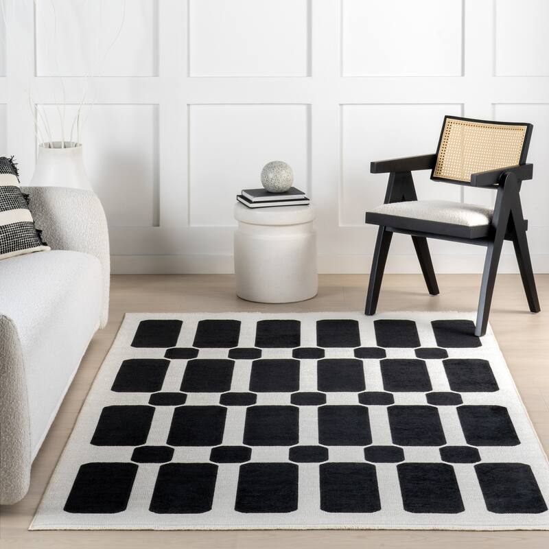 Nuloom Rashana SuperioWash Geometric Reversible Machine Washable Area Rug