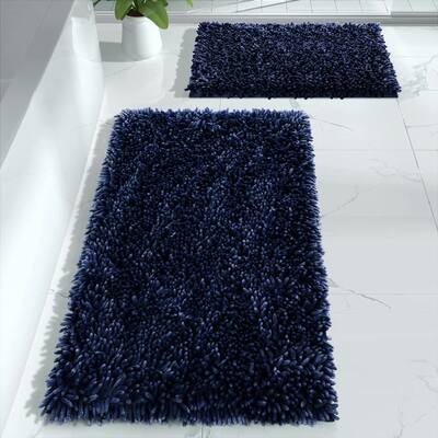 Bathroom Rugs Sets 2 Piece,Luxury Shaggy Extra Thick Bathroom Rugs,Plush Non-Slip Mats,Machine Wash,31.5 x 19.8 + 24 x 17 Inches