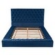 preview thumbnail 17 of 16, Queen Size Upholstery Storage Platform Bed with Storage Space on both Sides and Footboard