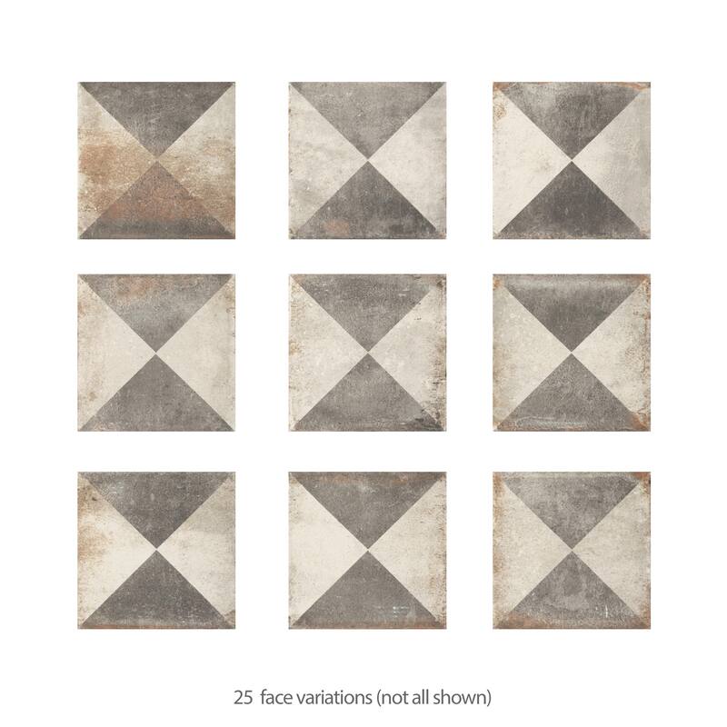 Merola Tile D'Anticatto Decor Triangoli 8-3/4" x 8-3/4" Porcelain Floor and Wall Tile