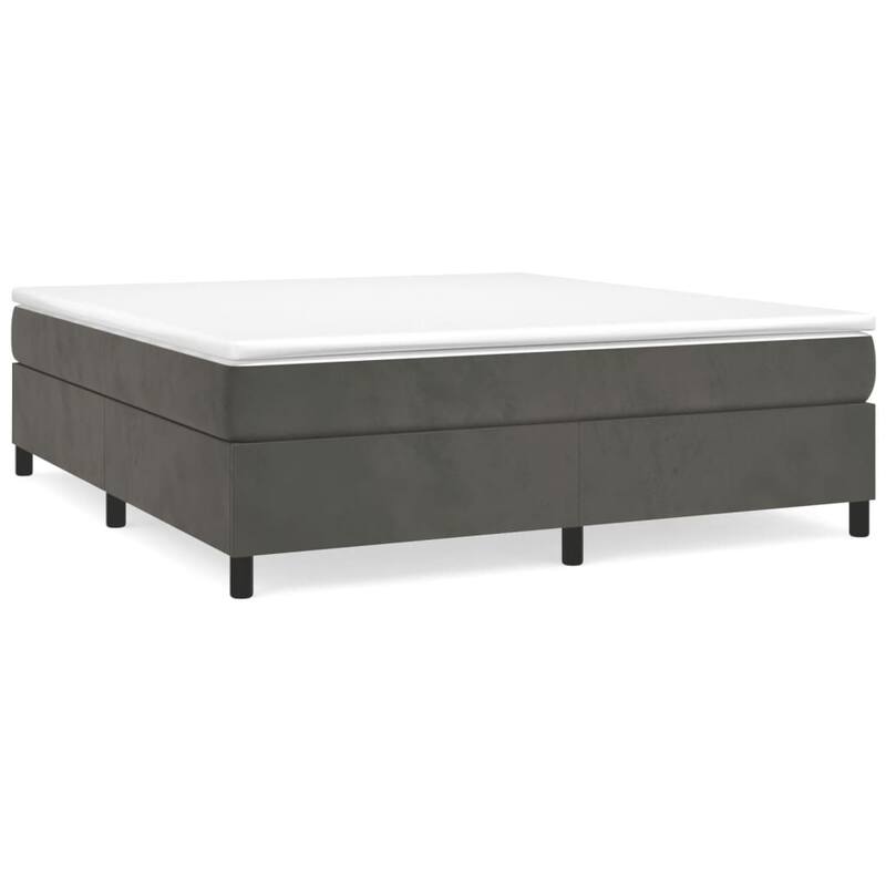 vidaXL Bed Frame Box Spring Platform Bed with Mattress for Bedroom Velvet