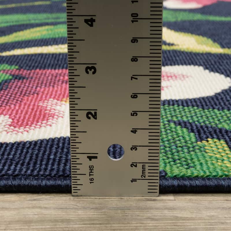Harlowe Floral Garden Navy/ Multi Area Rug