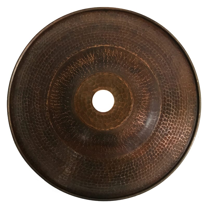 Hammered Copper 13-in Large Pendant Light Shade in Oil Rubbed Bronze (SH-L400DB)