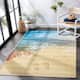 SAFAVIEH Barbados Tokiko Tropical Indoor/ Outdoor Waterproof Patio Backyard Rug - 9'10" x 12'5" - Gold/Blue
