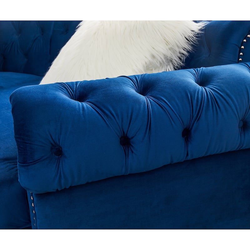 Mousseau 138.6" Velvet Symmetrical Modular Sectional