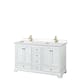 Option White, Gold Trim, Carrara Cultured Marble Top