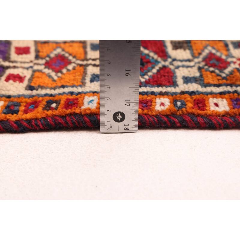 ECARPETGALLERY Hand-knotted Melis Vintage Red Wool Rug - 4'4 x 10'6