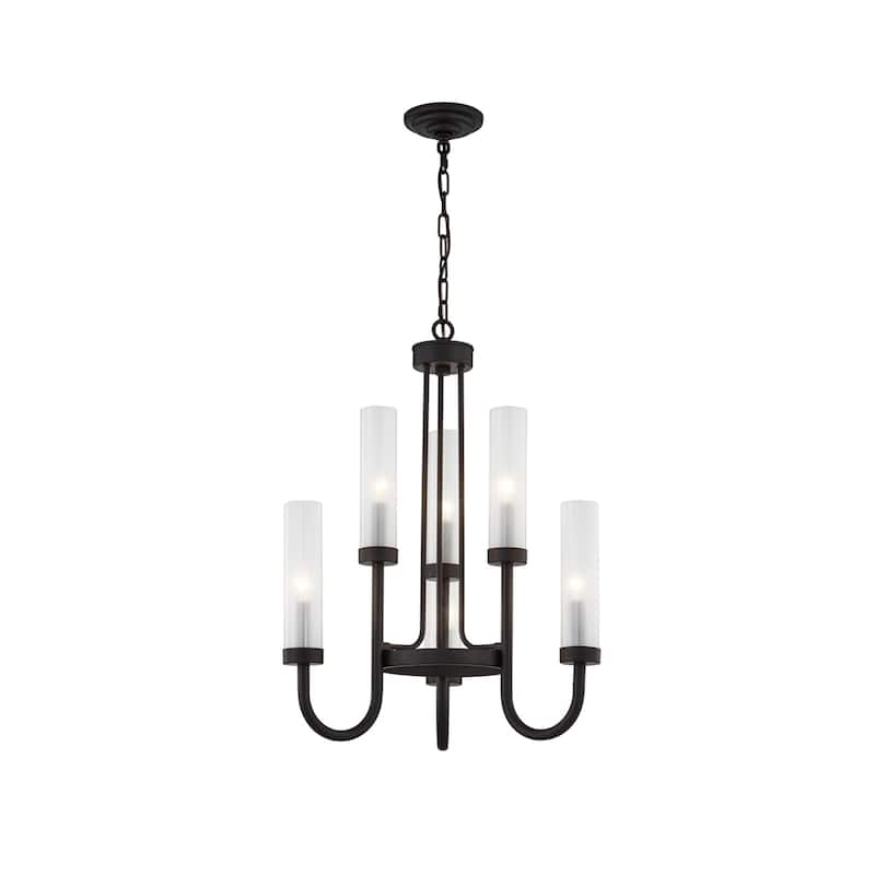 Anchor 22" Chandelier with Clear Frosted Shade