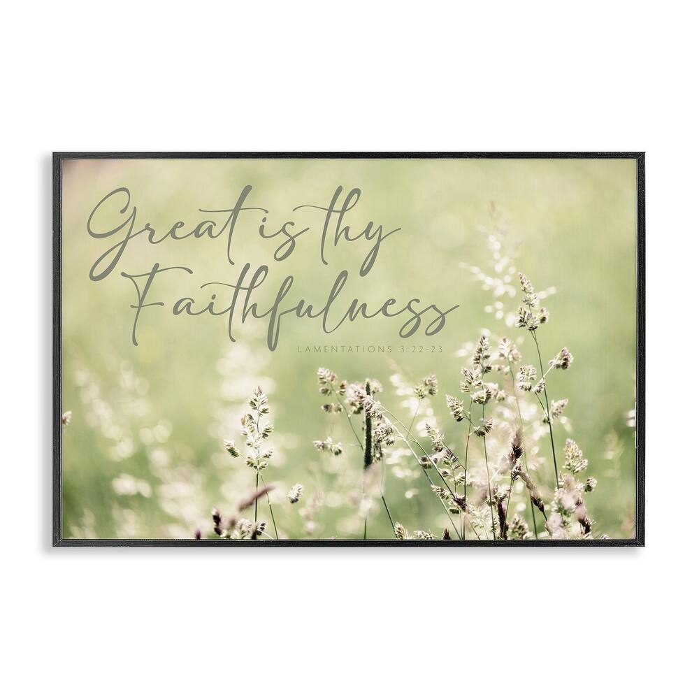 Stupell Spiritual Faithfulness with Florals Framed Giclee Art Design By Erin Marie